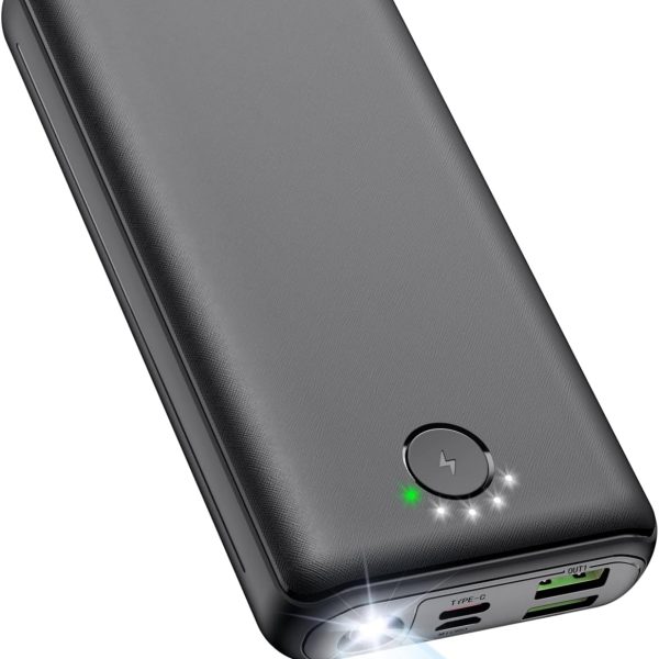 Portable Charger Power Bank 30000mAh USB C 22 5W Fast Charging External Battery Pack Charging Bank PD QC4 0 with Flashlight 3 Outputs & 2 Inputs Phone Charger for iPhone Samsung iPad etc
