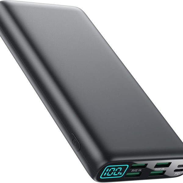 Portable Charger 38800mAh,LCD Display Power Bank,5 USB Outputs Battery Pack Backup, USB C in&out Dual Input Phone Charging Compatible with iPhone 16/15/14/13 Pro/12,