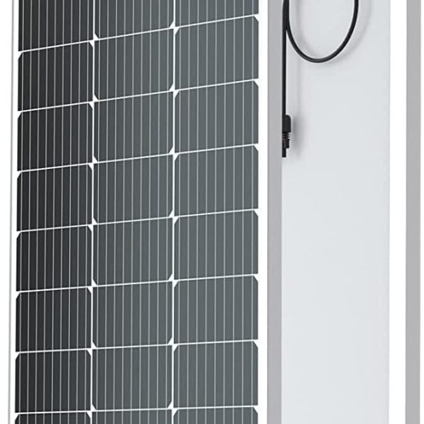 Solar Panel 100 Watt 12 Volt, High Efficiency Monocrystalline PV Module Power Charger for RV Marine Rooftop Farm Battery and Other Off Grid Applications, RNG 100D SS, Single 100W