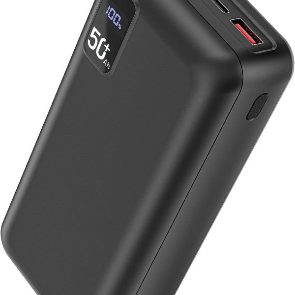 Power Bank 50000mAh 22 5W Fast Charging Portable Charger USB C Quick Charge with 3 Outputs & 2 Inputs LED Display Huge Capacity External Battery Pack for Most Electronic Devices on The Market