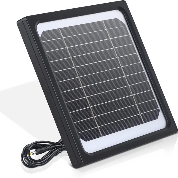 5W 12V Solar Panel for Trail Camera with 5200mAh Rechargeable Battery IP65 Waterproof Solar Charger Kit, Continuous Power Supply for Game Cameras & Wildlife Cameras