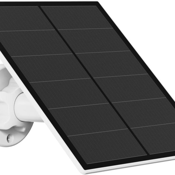 5W Solar Panel for Security Camera Outdoor, 5V USB Solar Panel Charger Compatible with Rechargeable Battery Powered Cam, Camera Solar Panel with IP65 Waterproof, 9 8ft Cable, 360° Adjustable Bracket