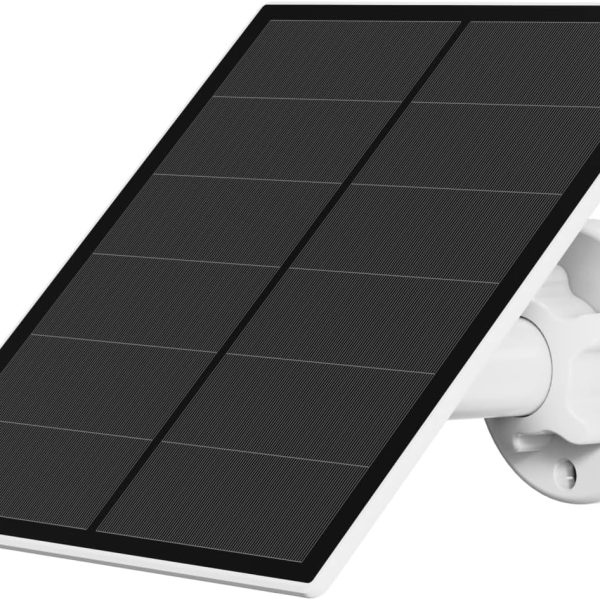 5W Solar Panel for Security Camera, USB Solar Panel for DC 5V Outdoor Rechargeable Battery Camera, Solar Panels with USB and USB C Port, Adjustable Security Mount, IP65 Waterproof, 9 8ft Cable