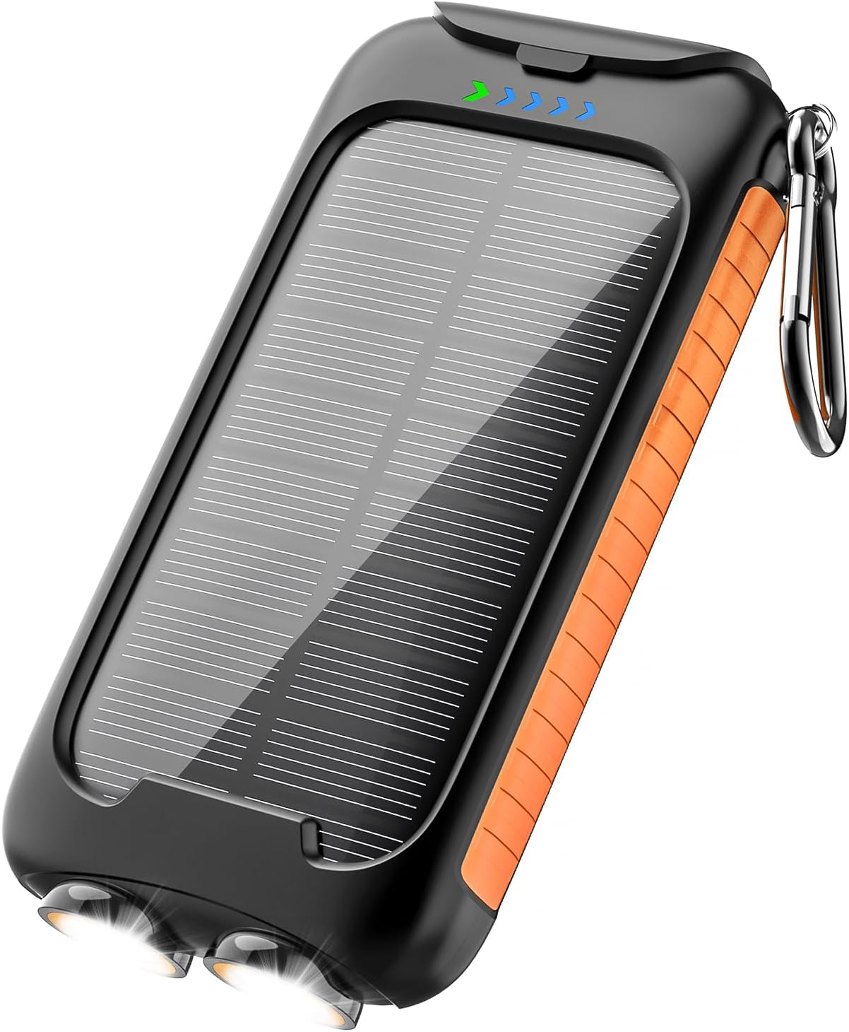 Solar Power Bank, Solar Charger, 38800mAh Outdoor Portable Charger, External Battery Pack 5V/3 1A Fast Charger Type C Ports with LED Flashlights, Perfect for Travel Camping