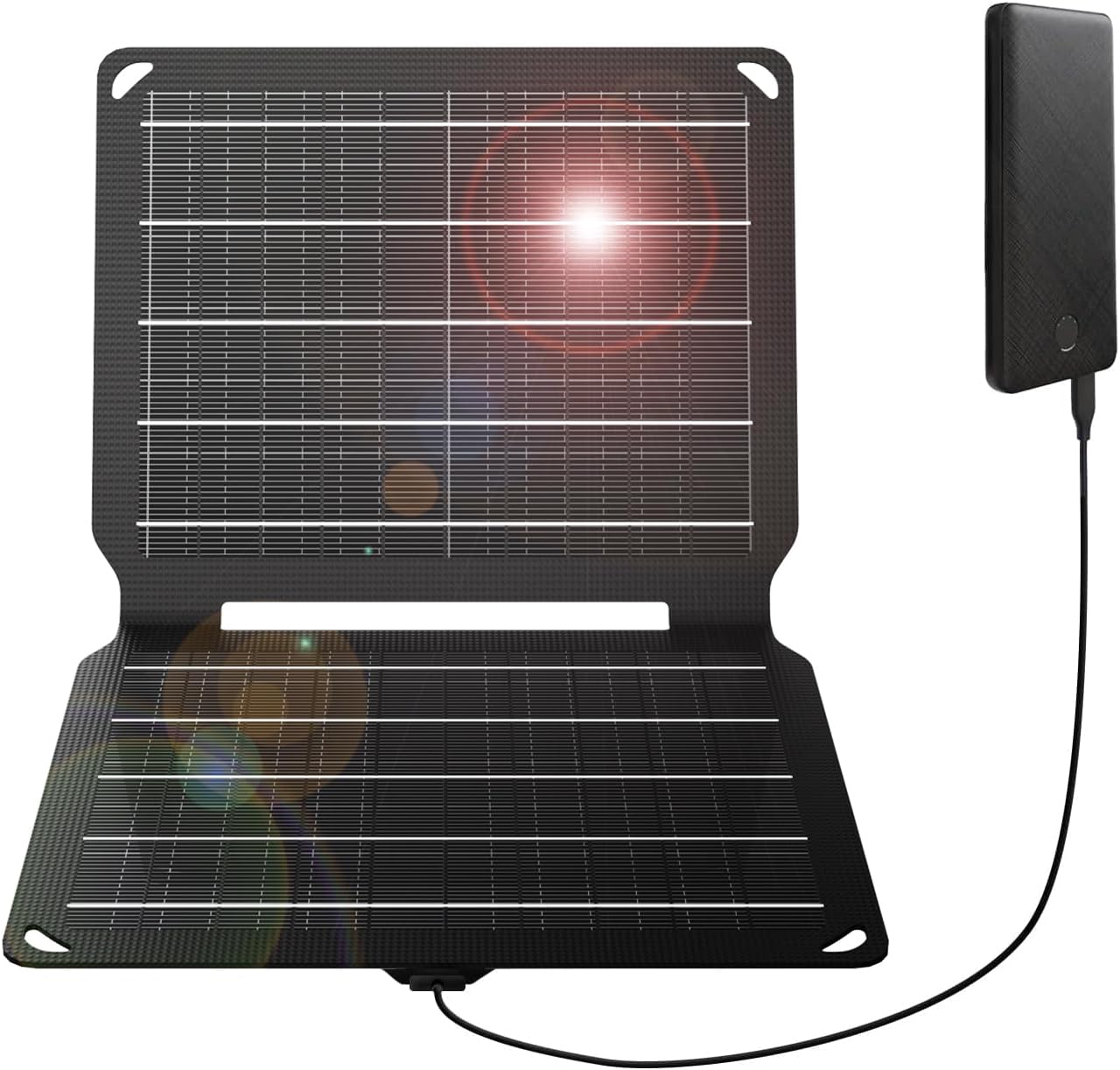 10W Portable Solar Chargers 5V USB ll Power Emergency ETFE Panels Foldable IP67 Waterproof Camping Hiking Backpacking for Phones Fans Flashlight Watches ll Power Banks Battery Packs