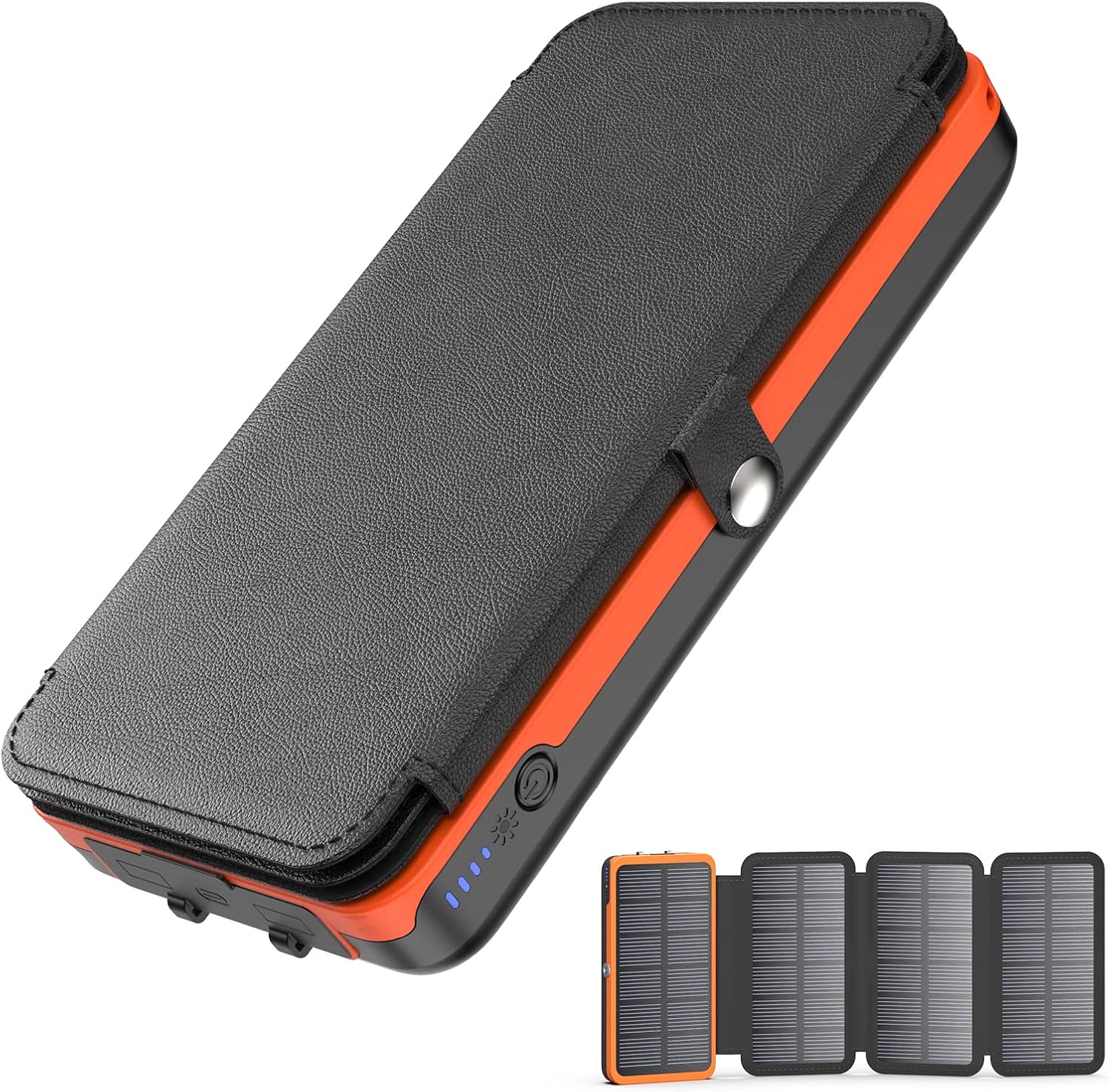 Solar Charger 27000mAh Power Bank 22 5W Fast Charging Portable Phone Charger with 4 Solar Panels USB C PD External Battery Pack with 3 USB Outputs for Cellphone Tablet
